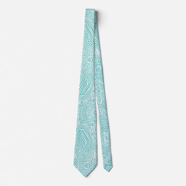 Scribbleprints Turquoise Cravate (Devant)
