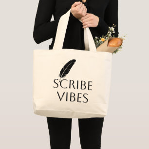 Scribe Vibes Autor Schriftsteller Dichter Jumbo Stoffbeutel