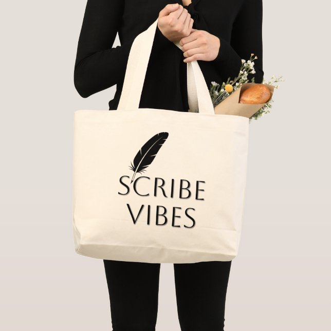 Scribe Vibes Autor Schriftsteller Dichter  Jumbo Stoffbeutel (Vorderseite (Produkt))