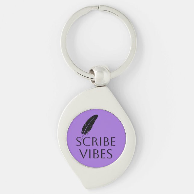 Scribe Vibes Purple Writers Authors Poets Schlüsselanhänger (Vorderseite)