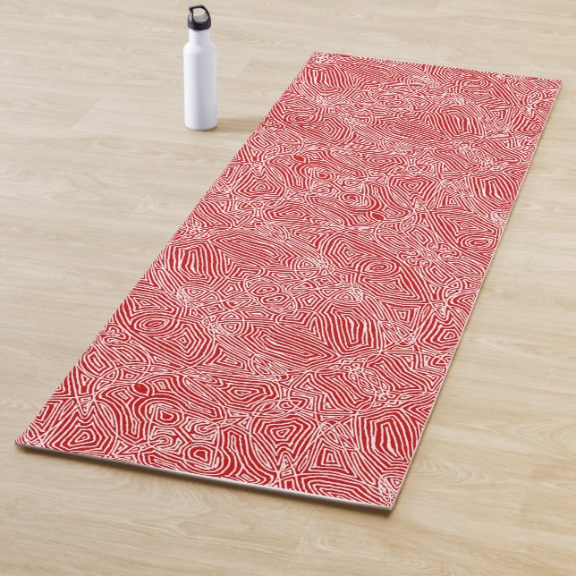Scribleprints Rot Yogamatte (Beispiel)