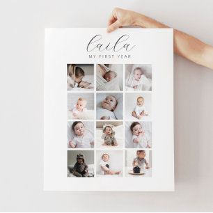 Script 1. Jahr 12 Foto Collage Poster