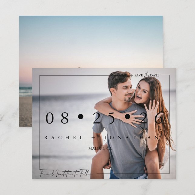 Script 2 Foto | SAVE THE DATE (Vorne/Hinten)