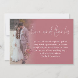 Script 6 Fotos Hochzeit Liebe Dank Rose Gold Karte