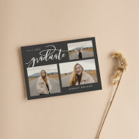 Script Abschluss Simple 3 Foto Collage Party Inv