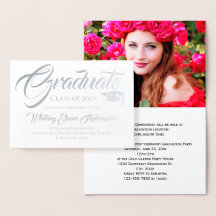 Script artistique Photo Graduation Invitation