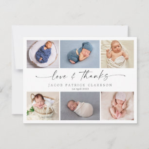 Script baby danke Karte, Liebe und danke Postkarte
