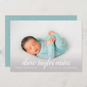 Script Baby Photo Faire-part de naissance