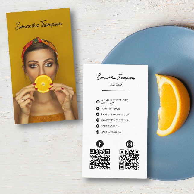 Script Beruflich Fotografie 2 QR Codes Visitenkarte (Von Creator hochgeladen)