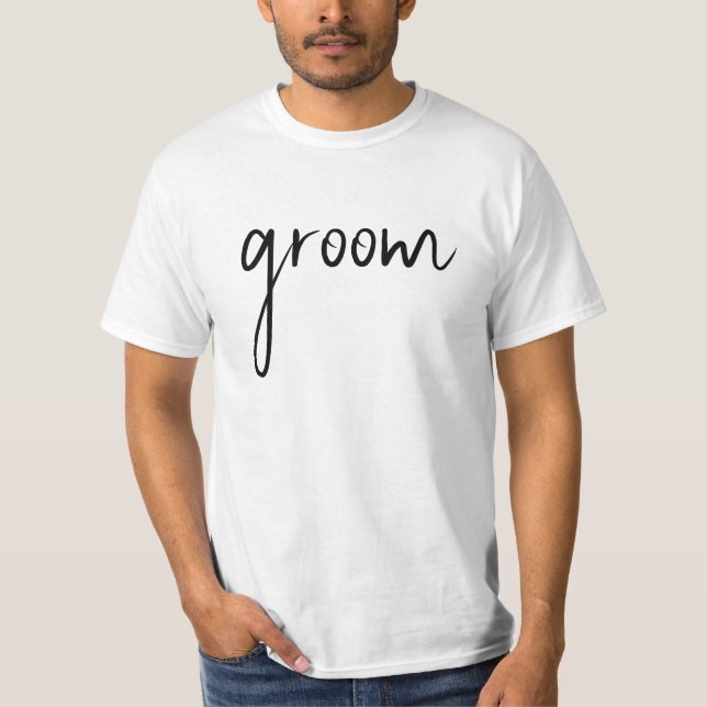 Script Black Groom T-Shirt (Vorderseite)