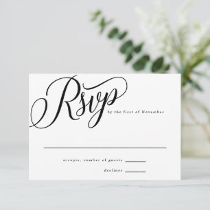 Script Blüht Moderne RSVP-Karte RSVP Karte