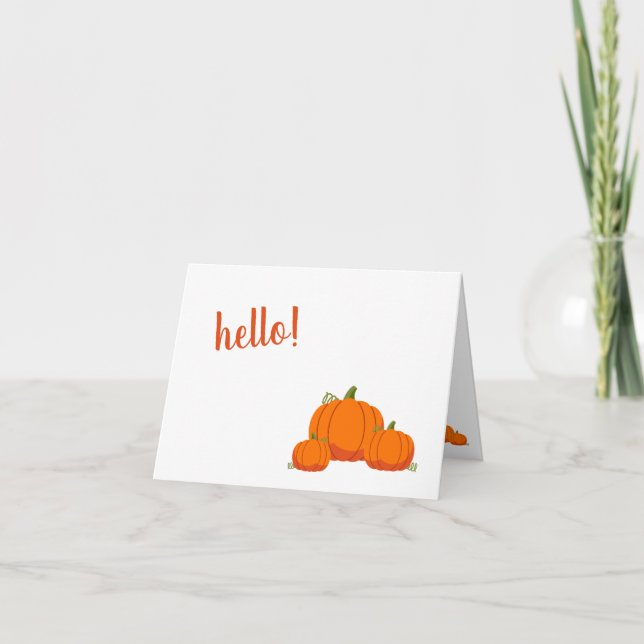 Script 'bonjour ! ' Cartes de notes Citrouilles d' (Devant)