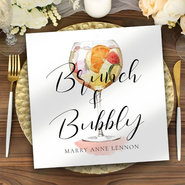 Script Bridal Brunch Cocktail Napkins Serviette (Von Creator hochgeladen)