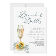 Script Brunch und Bubbly Sunflower Brautparty