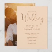 Script Calligraphy Foto Soft Peach Wedding