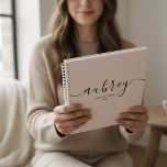 Script Calligraphy Modern Blush Pink Planner Planer<br><div class="desc">Minimalistische Features Name in modernen Handschrift Schriftart.</div>