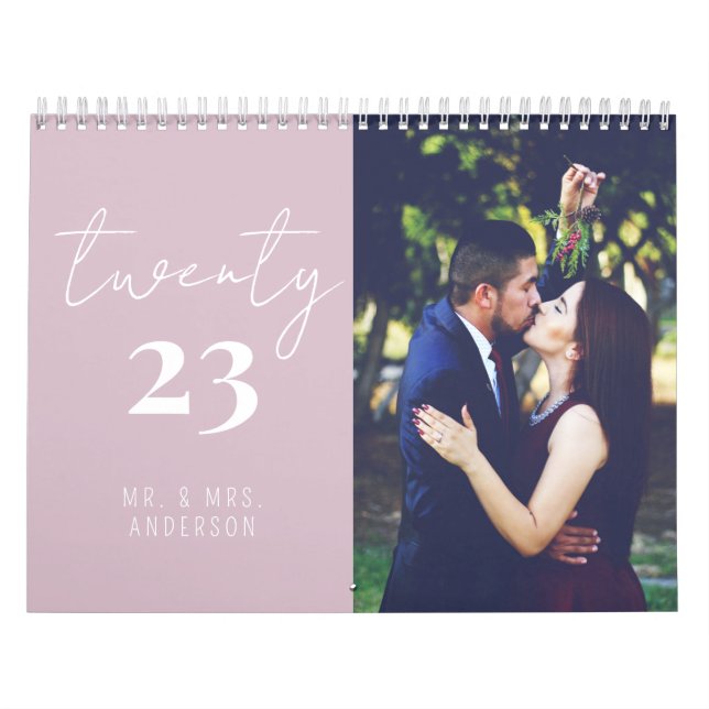 Script Calligraphy Newly Wed Foto Calendar |Blüte Kalender (Titelbild)