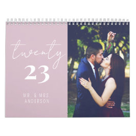 Script Calligraphy Newly Wed Foto Calendar |Blüte Kalender