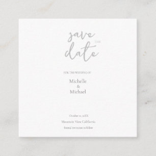 Script Calligraphy Wedding Modern Save the Date Begleitkarte