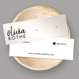 Script Champagne Gold Gradient Stud Earring Mini Mini Visitenkarte