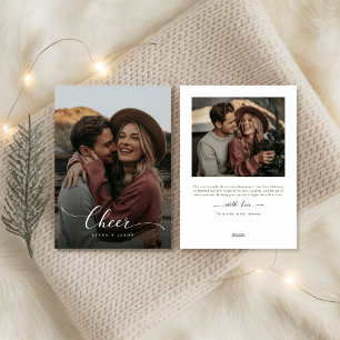 Script Christmas Cheer Neu verheiratet Mr & Mrs. F Feiertagskarte