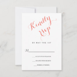 Script classique | Carte RSVP Mariage élégant