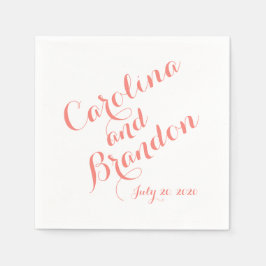 Script classique | Élégantes serviettes en papier 