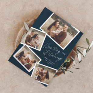 Script Collage Religious Magnetic Christmas Card Magnetkarte