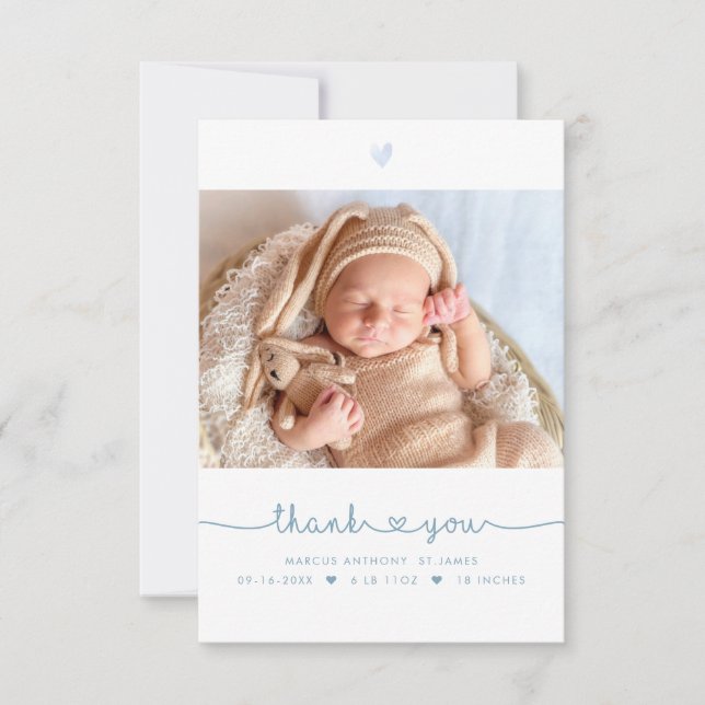 Script couleur Merci baby shower do-it-yourself (Devant)