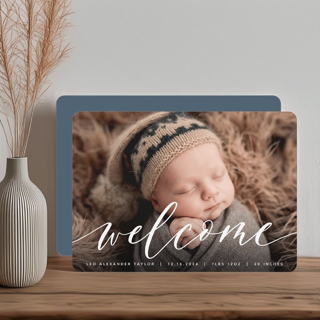 Script d'accueil | Faire-part de naissance photo (Créateur téléchargé)