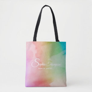 Script d'aquarelle moderne Rainbow Pastel - Sac fo