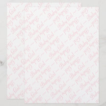 Script de bébé fille en papier scrapbooking rose c