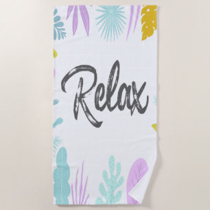 Script de brosse relax   Serviette de plage tropic