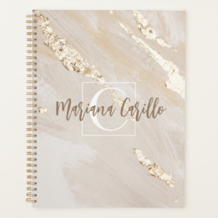 Script de monogramme de marbre d'huile d'or person