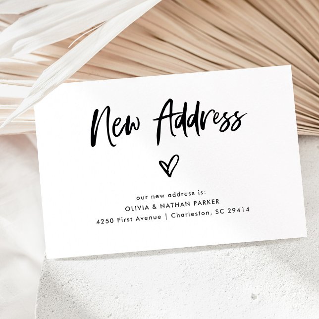 Script Décontracté et coeur chic | Faire-part de d (Créateur téléchargé)