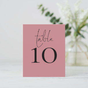 Script Dusty Rose Wedding Tischnummer