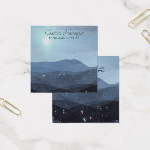 Script Earring Blue Mountains Bijoux Carte d'affic