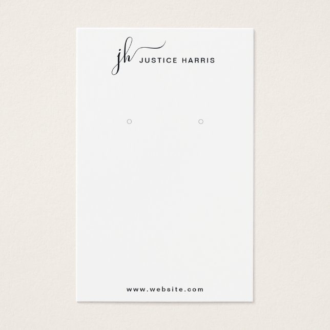 Script élégant Monogramme moderne Professionnel (Devant)