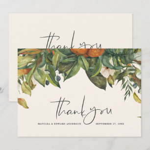 Script elegante Hochzeit danke Zitrus botanisch