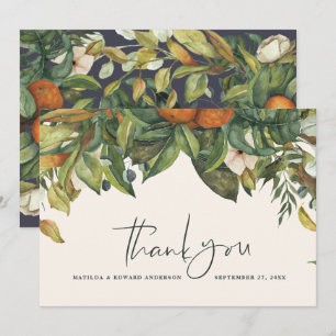 Script elegante Hochzeit danke Zitrus botanisch