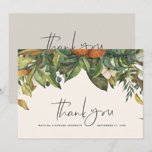 Script elegante Hochzeit danke Zitrus botanisch