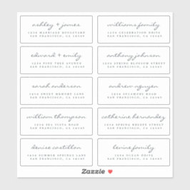 Script Étiquette de adresse invité ORDER 6" ou 8"