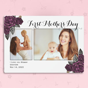 Script First Mother's Day Foto Fotoplatte
