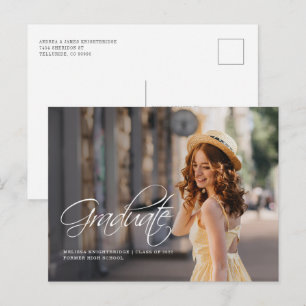 Script Foto Grad Class 2022 Abschluss Ankündigungspostkarte