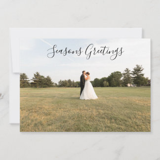 Script-Foto-Karte für Saison-Grüße Feiertagskarte