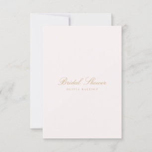 Script Gold & Blush Pink Bridal Dusche Einladung