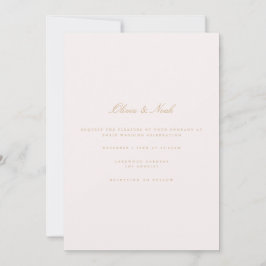 Script Gold & Blush Pink Einladungs-Karte Einladung
