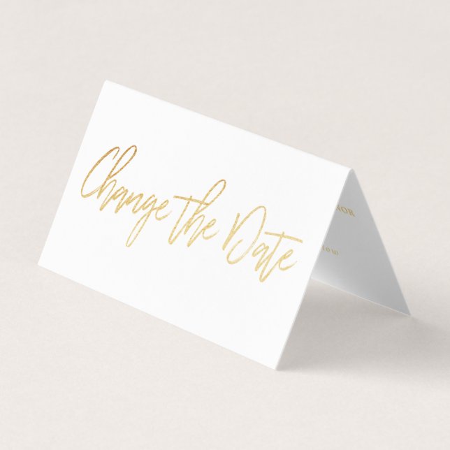 Script Gold Foil Moderne Modifier La Carte Date (Devant)