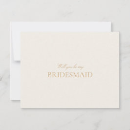 Script Gold & Ivory Bridesmaid Vorschlagskarte Save The Date