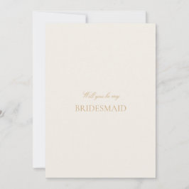 Script Gold & Ivory Bridesmaid Vorschlagskarte Save The Date